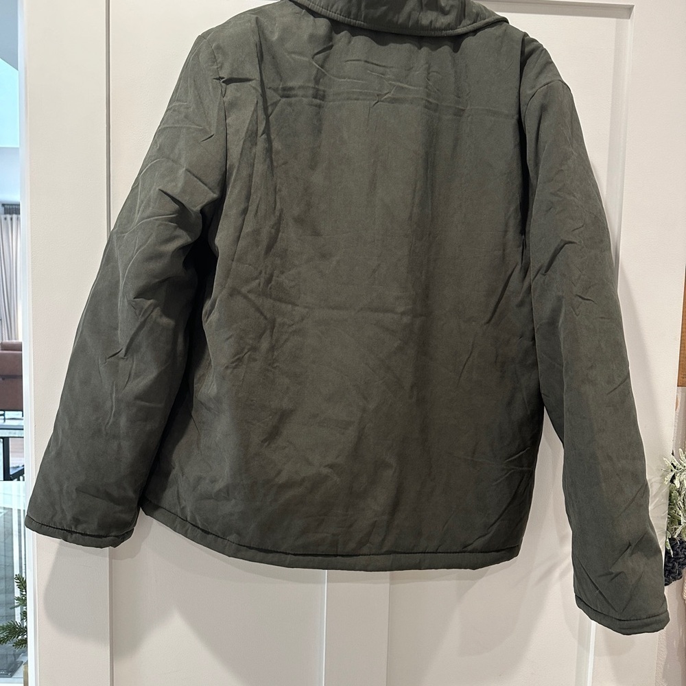 Olive Green Men's Jacket - Picture 2 of 6